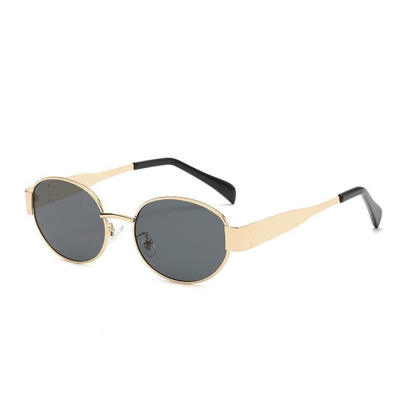 Vintage Oval Frame Sunglasses With Case(50% OFF) - ALPINE WEAR