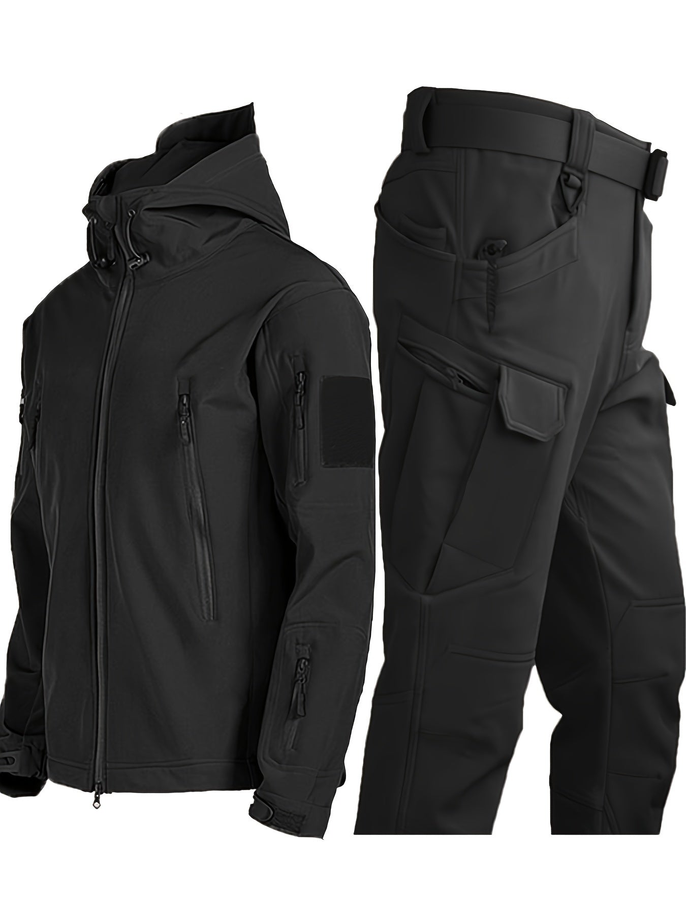 Herren Outdoor Thermisches Outfit Set – Multi-Taschen-Jacke & Cargo-Hose