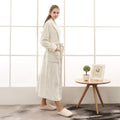 Unisex Strukturierter Morgenmantel - Schalkragen Robe
