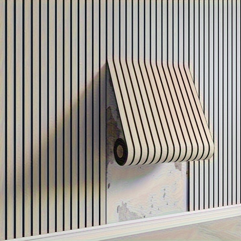 Selbstklebendes 3D Wandpaneel Rolle - Latten-Design in Holzoptik