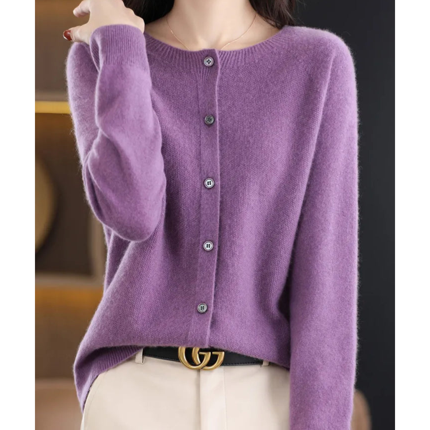 Damen Strickjacke - Knopfleiste & Lockere Passform