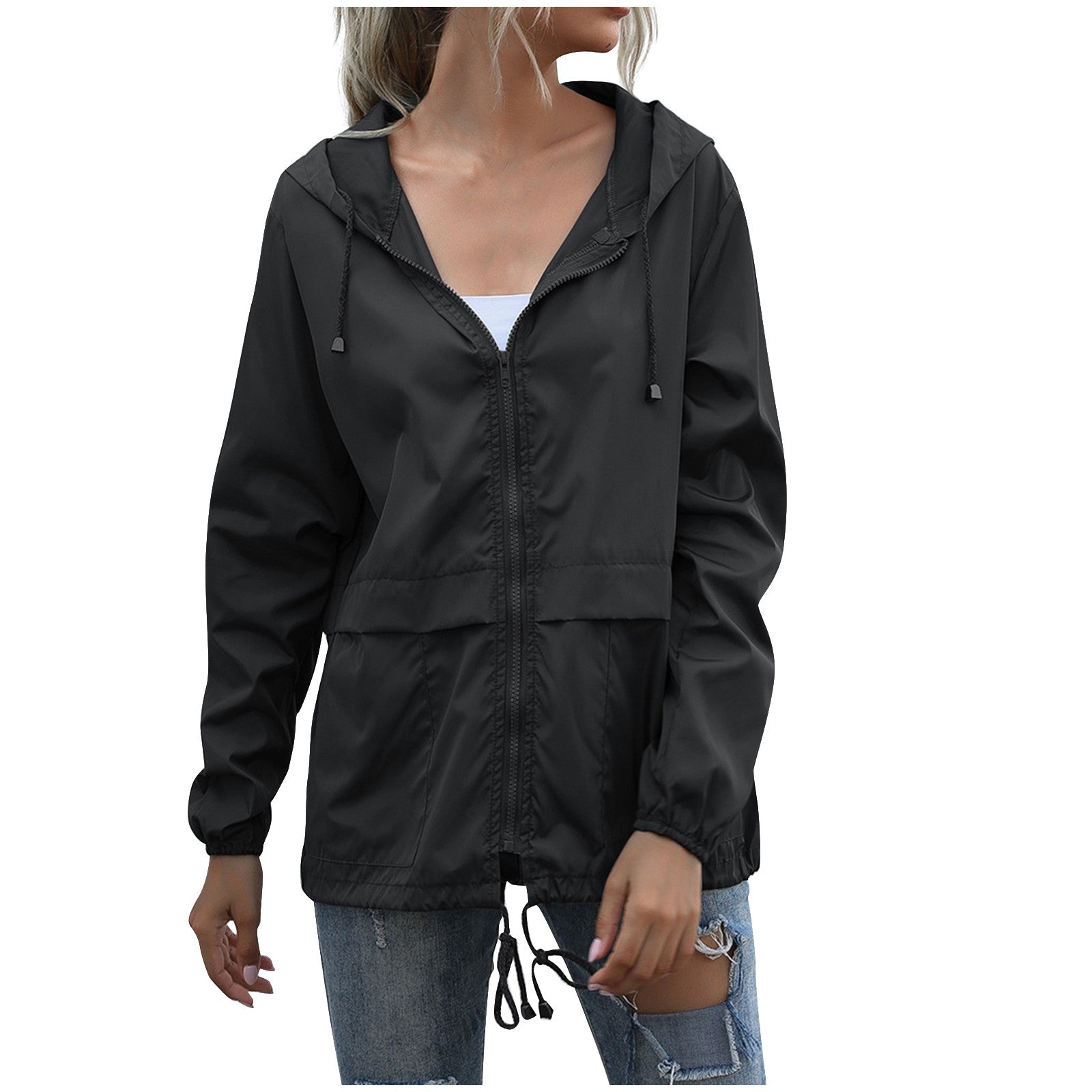 Damen Kapuzen Wasserdichte Jacke - Bequeme Oberbekleidung