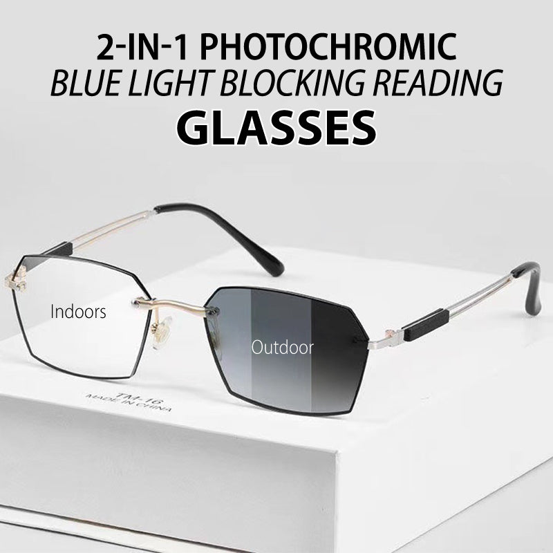 2 - in - 1 Photochromic Blue Light Blocking Reading Glasses - ALPINE WEAR