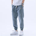 Herren Jogger Jeans mit Weitem Bein - Elastischer Bund mit Kordelzug