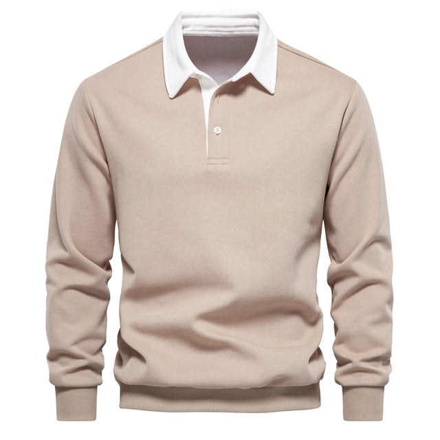 Stilvolles langärmliges Poloshirt mit klassischem Kragen für Herren