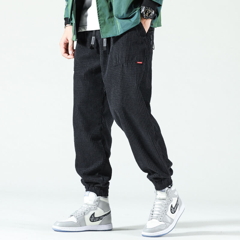 Herren Weite Cord-Jogginghose - Schmaler Beinabschluss