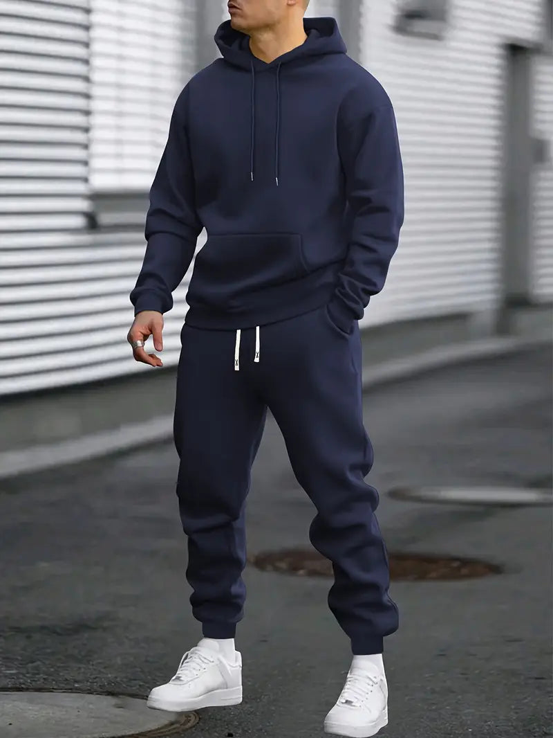 Herren Hoodie und Jogginghosen Set - Lockere Passform mit Bündchensaum