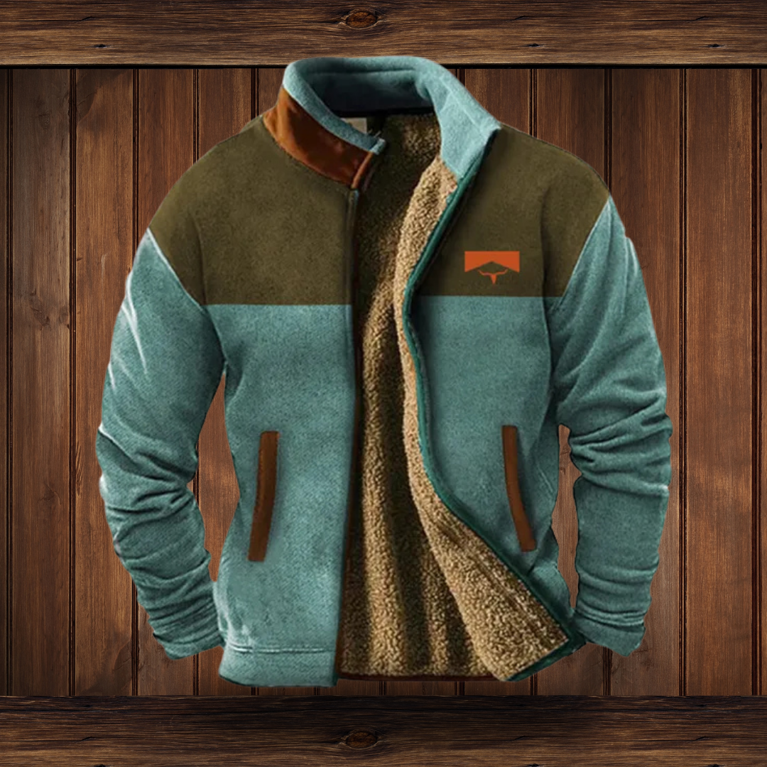 Herren Fleece Jacke - Stehkragen mit Weichem Futter