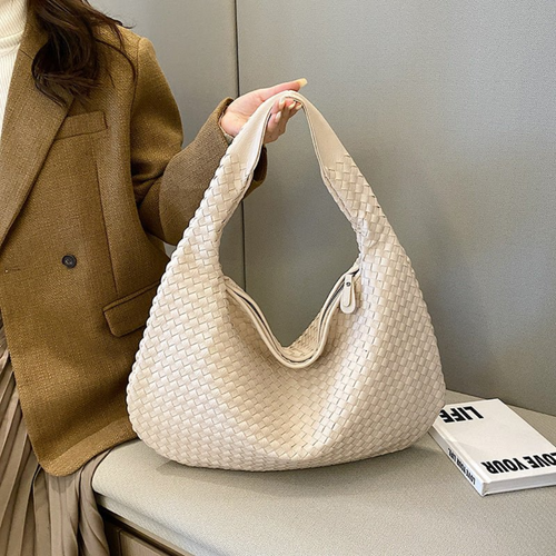 Damen Geflochtene Tote Bag - Eleganter Hobo-Stil
