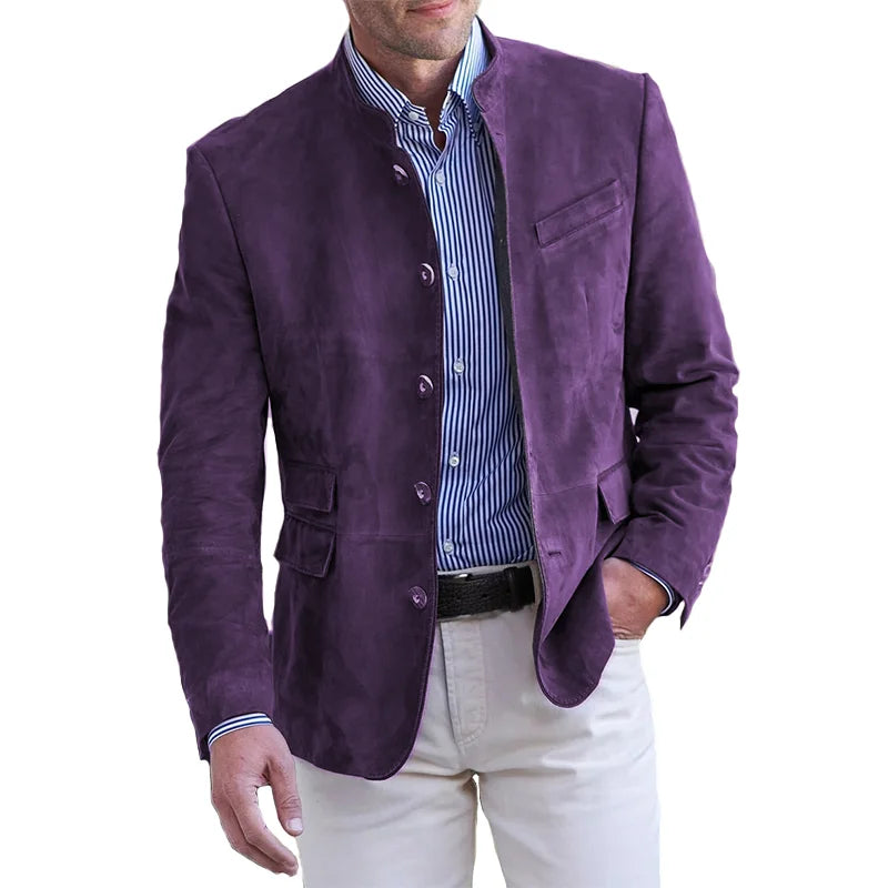 Herren Slim Fit Blazer - Mandarin Kragen Stil