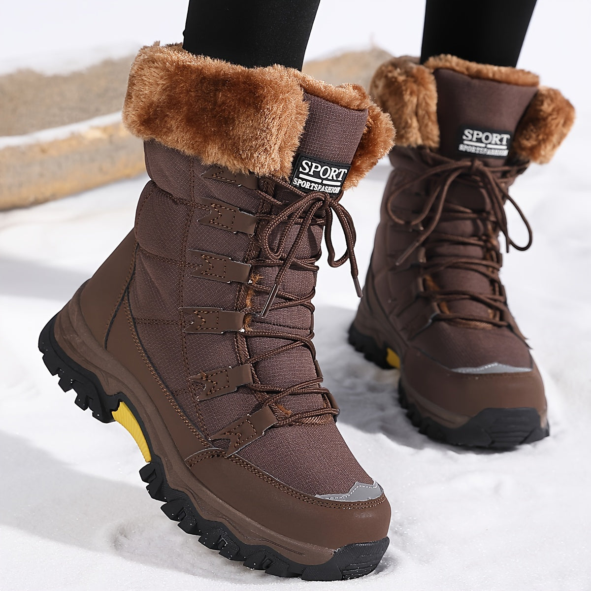 Damen Winter-Stiefeletten - Warm gefüttert mit Rutschfester Sohle