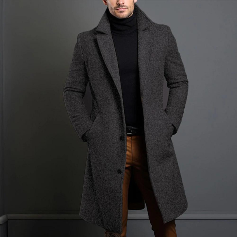 Herren Maßgeschneiderter Einreihiger Mantel - Kerben-Revers-Stil