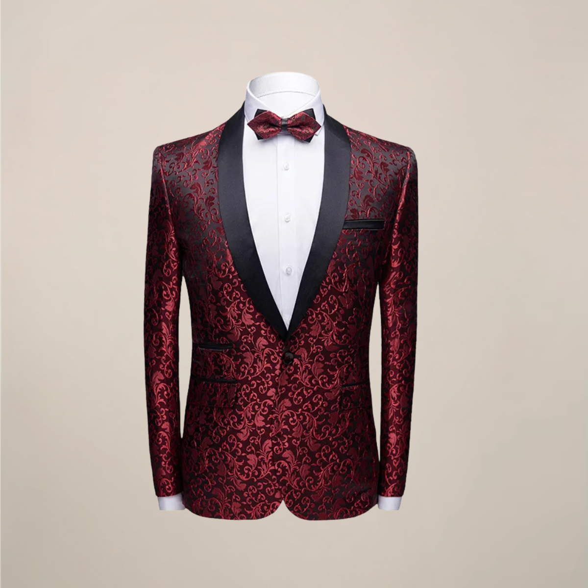 Herren Smoking Blazer - Bestickt & Schmale Passform