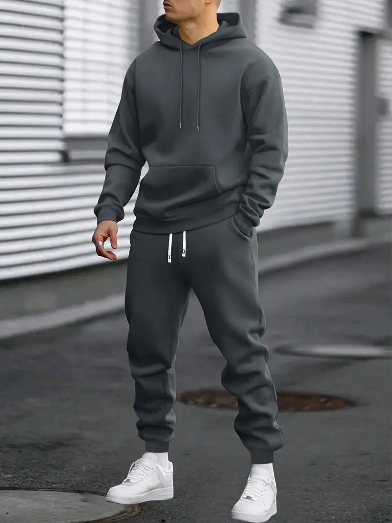 Herren Hoodie und Jogginghosen Set - Lockere Passform mit Bündchensaum