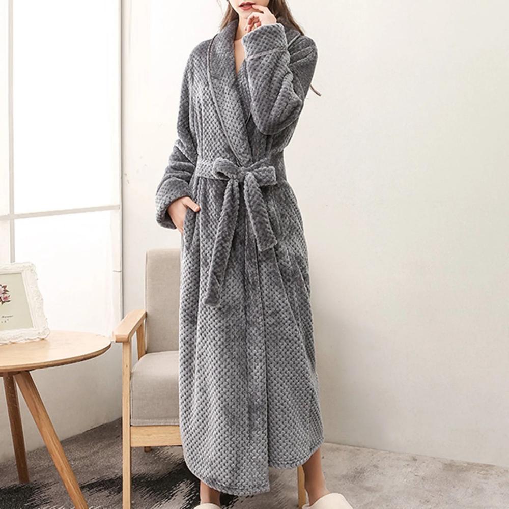 Unisex Langer Bademantel - Schalkragen Loungewear