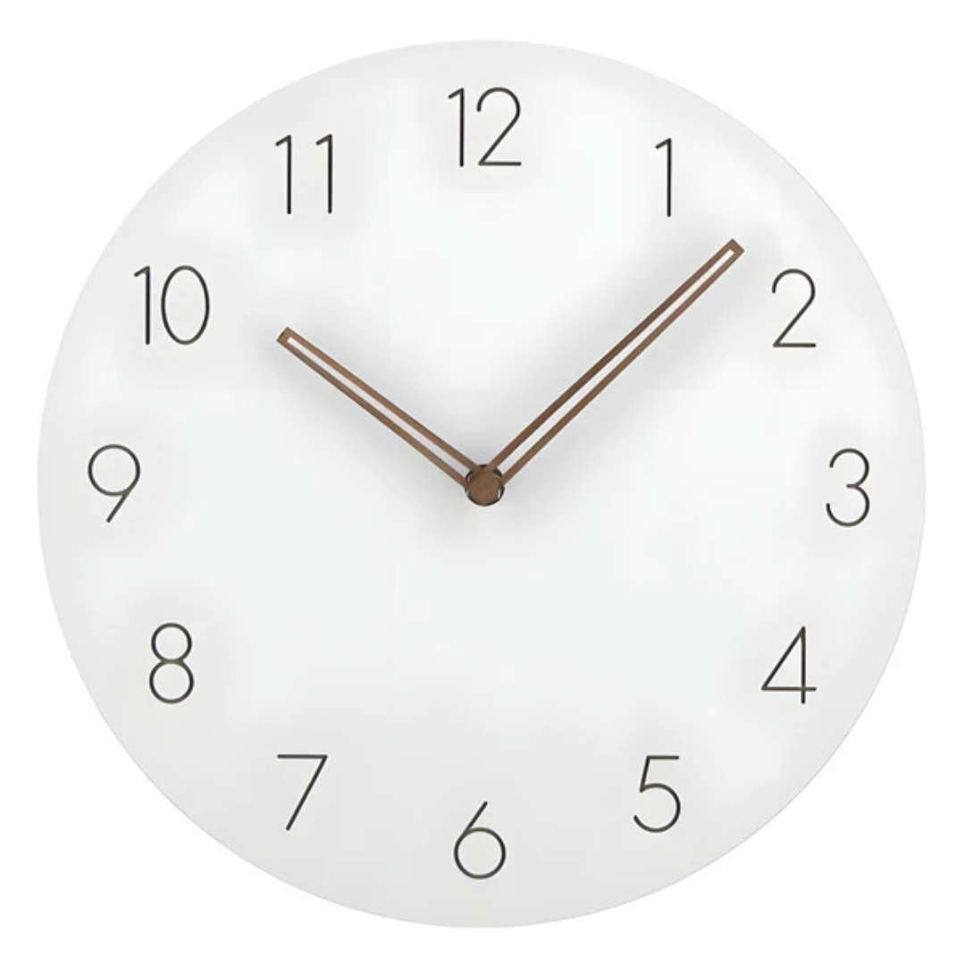 Minimalistische Große Wanduhr - Rund und Geräuschlos