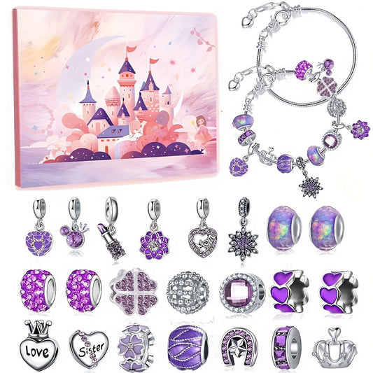 Adventskalender Schmuck Set - 24 Tage DIY Armband & Charms