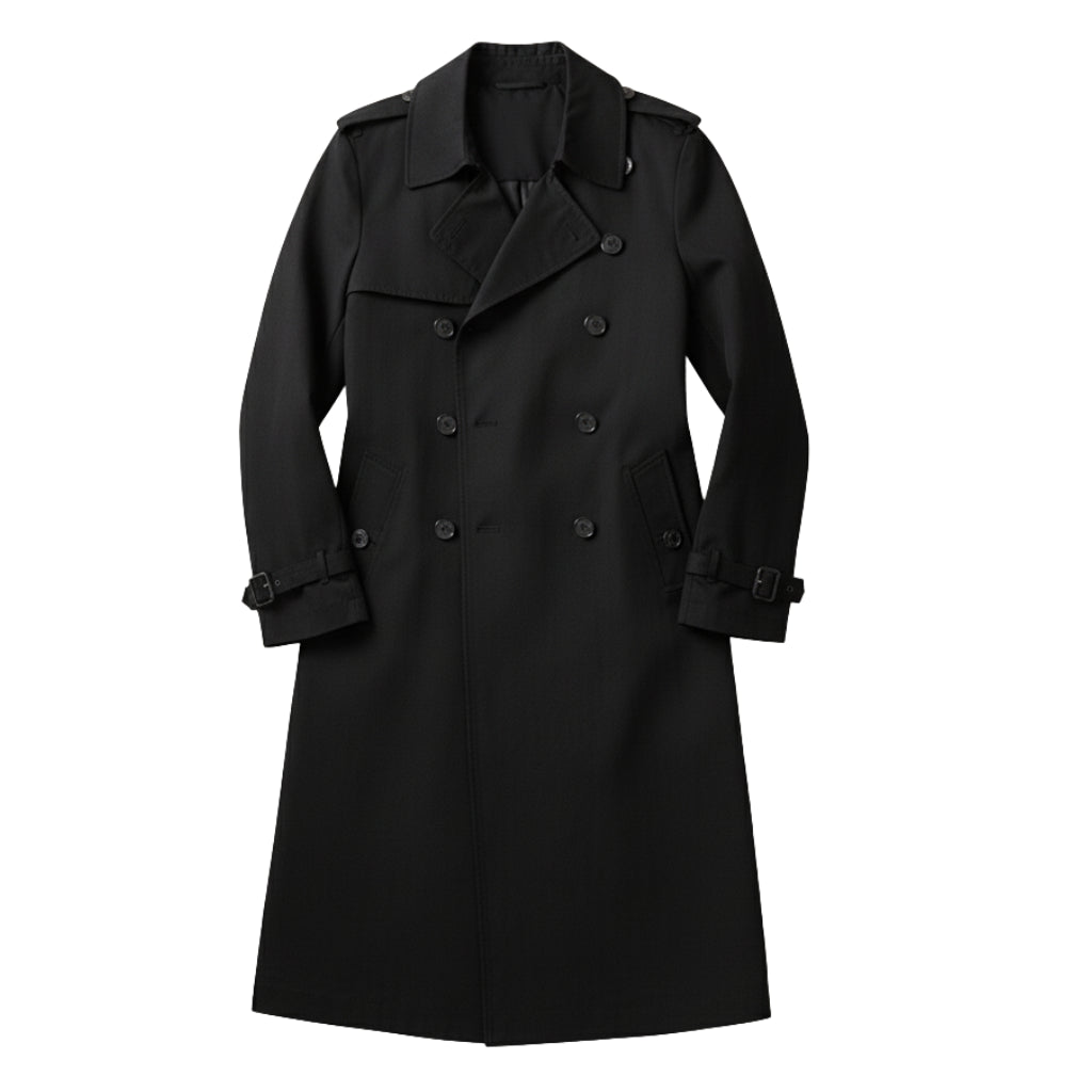 Herren Zweireihiger Trenchcoat - Lang & Wasserdicht