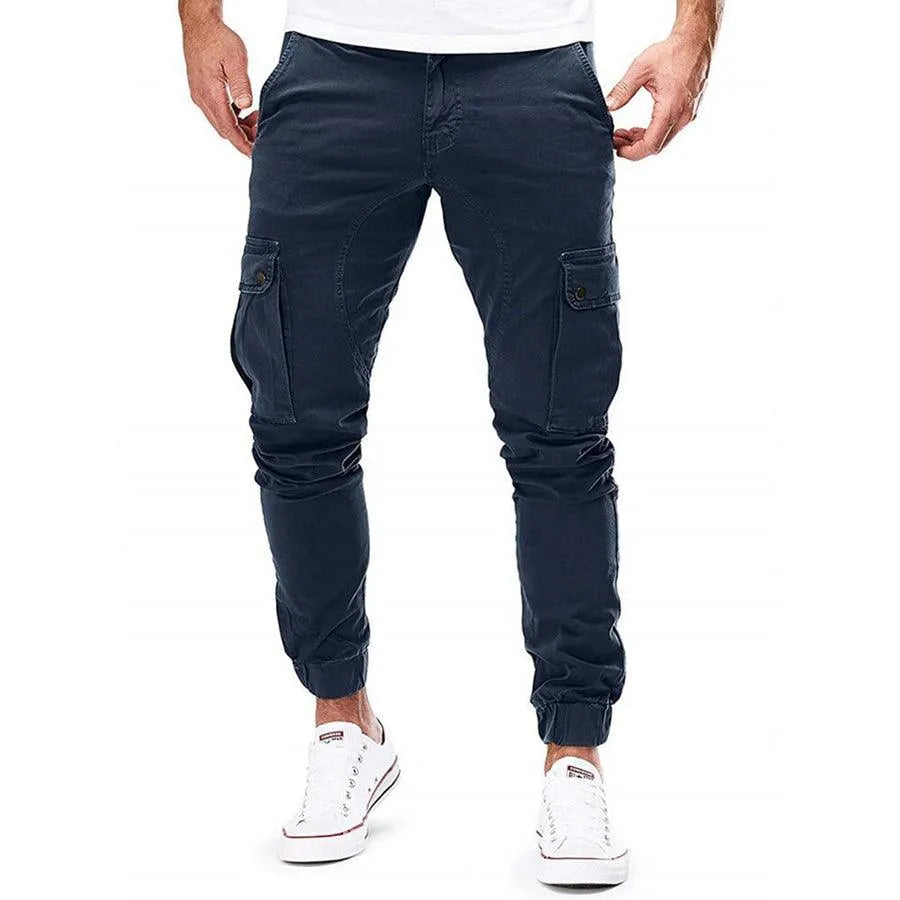 Herren-Kordelzug-Cargohose - Slim-Fit-Jogger-Stil