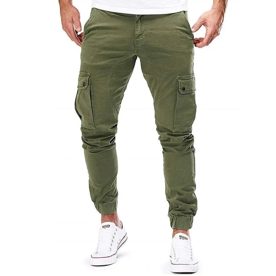 Herren-Kordelzug-Cargohose - Slim-Fit-Jogger-Stil