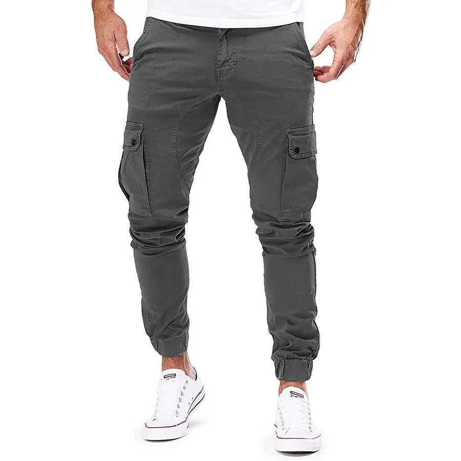 Herren-Kordelzug-Cargohose - Slim-Fit-Jogger-Stil