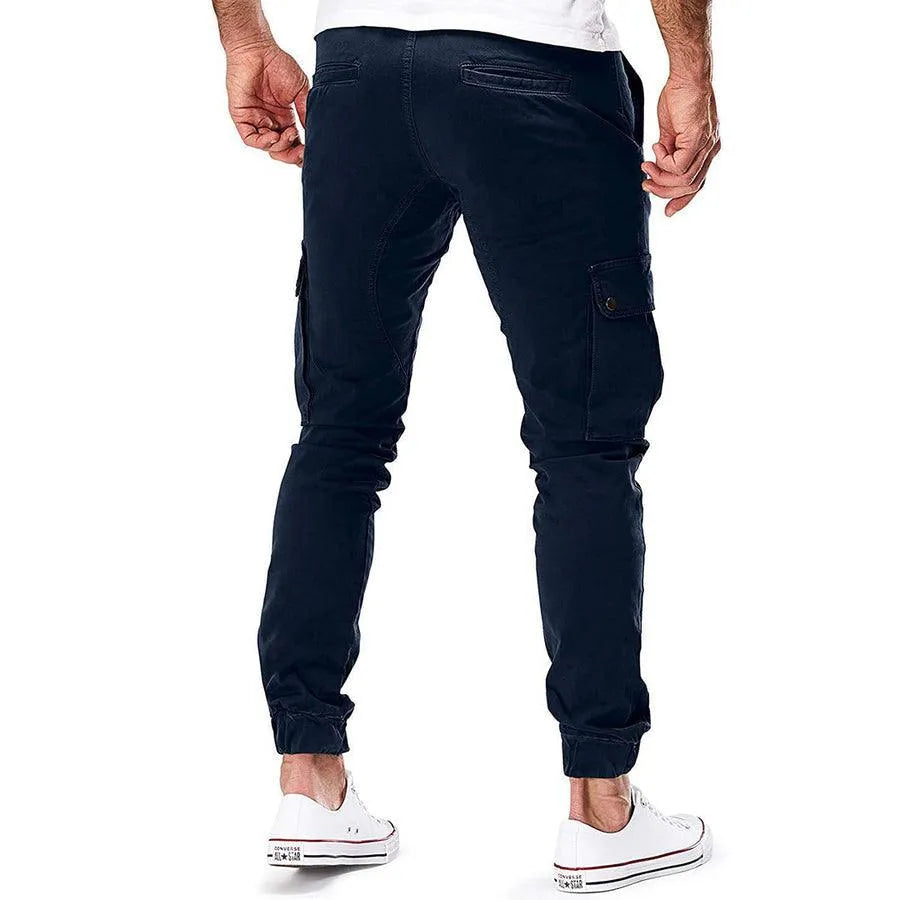Herren-Kordelzug-Cargohose - Slim-Fit-Jogger-Stil