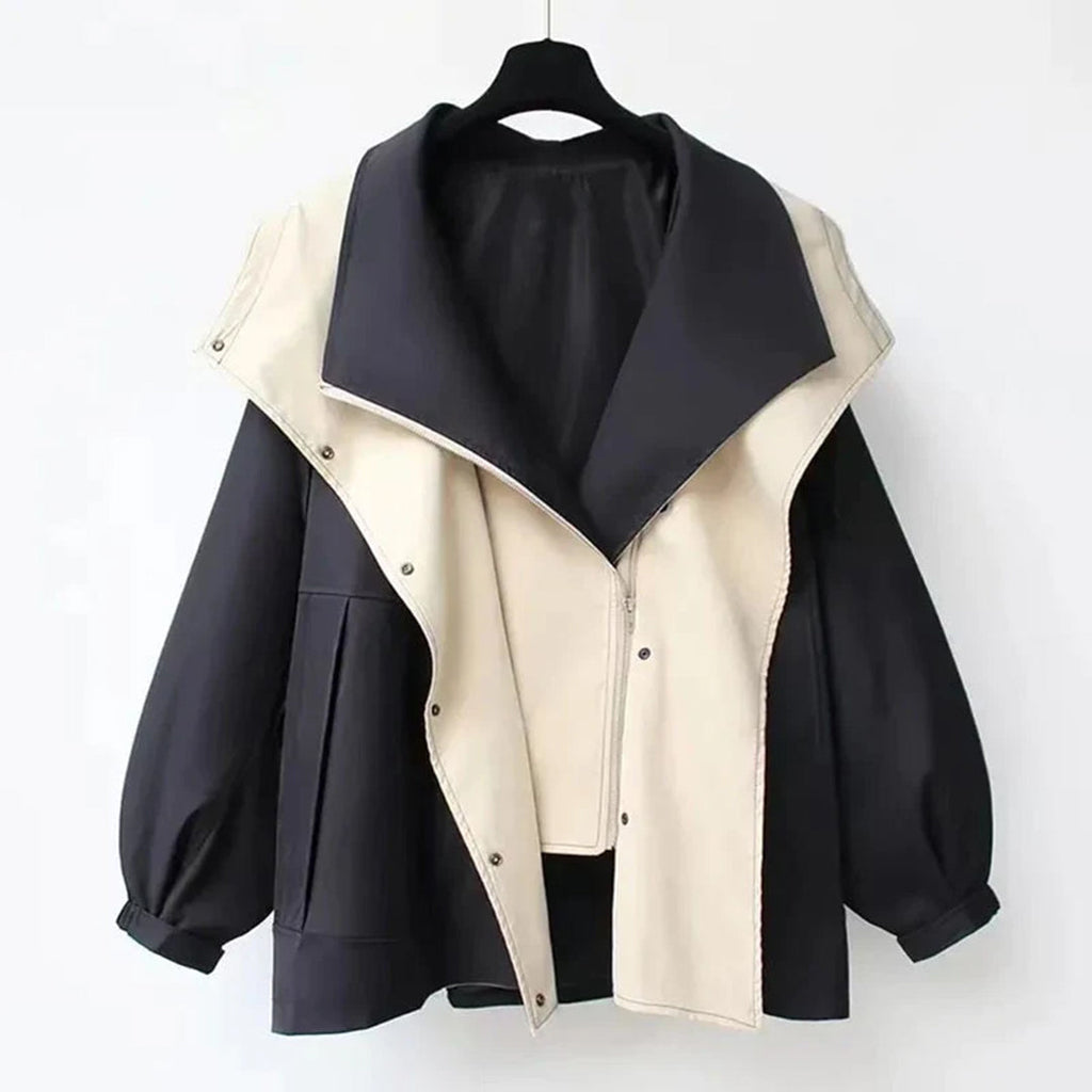 Damen Oversized-Trenchcoat – Winddicht mit Doppelkragen