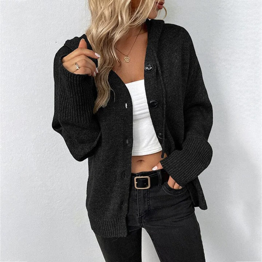Damen Strickjacke mit Kapuze – Bequem & lockere Passform