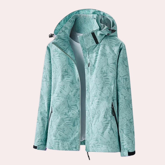 Damen Bedruckte Windbreaker - Abnehmbare Kapuze Design