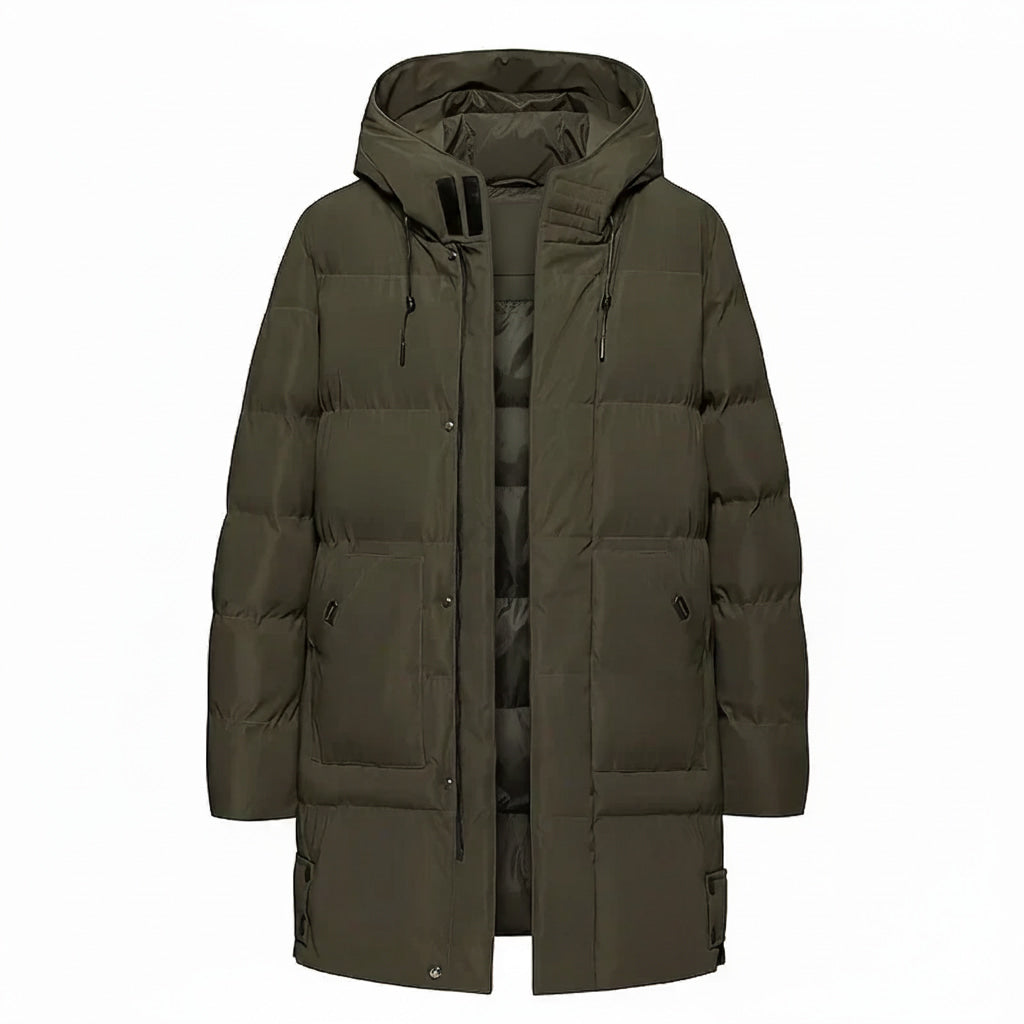 Herren Wasserdichter Parka-Jacke - Mittellang & mit Kapuze