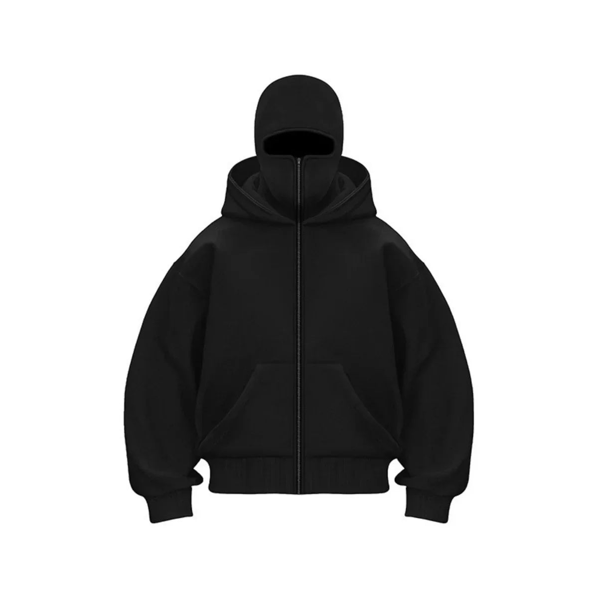 Herren Sturmhaube Hoodie – Reißverschluss Pullover