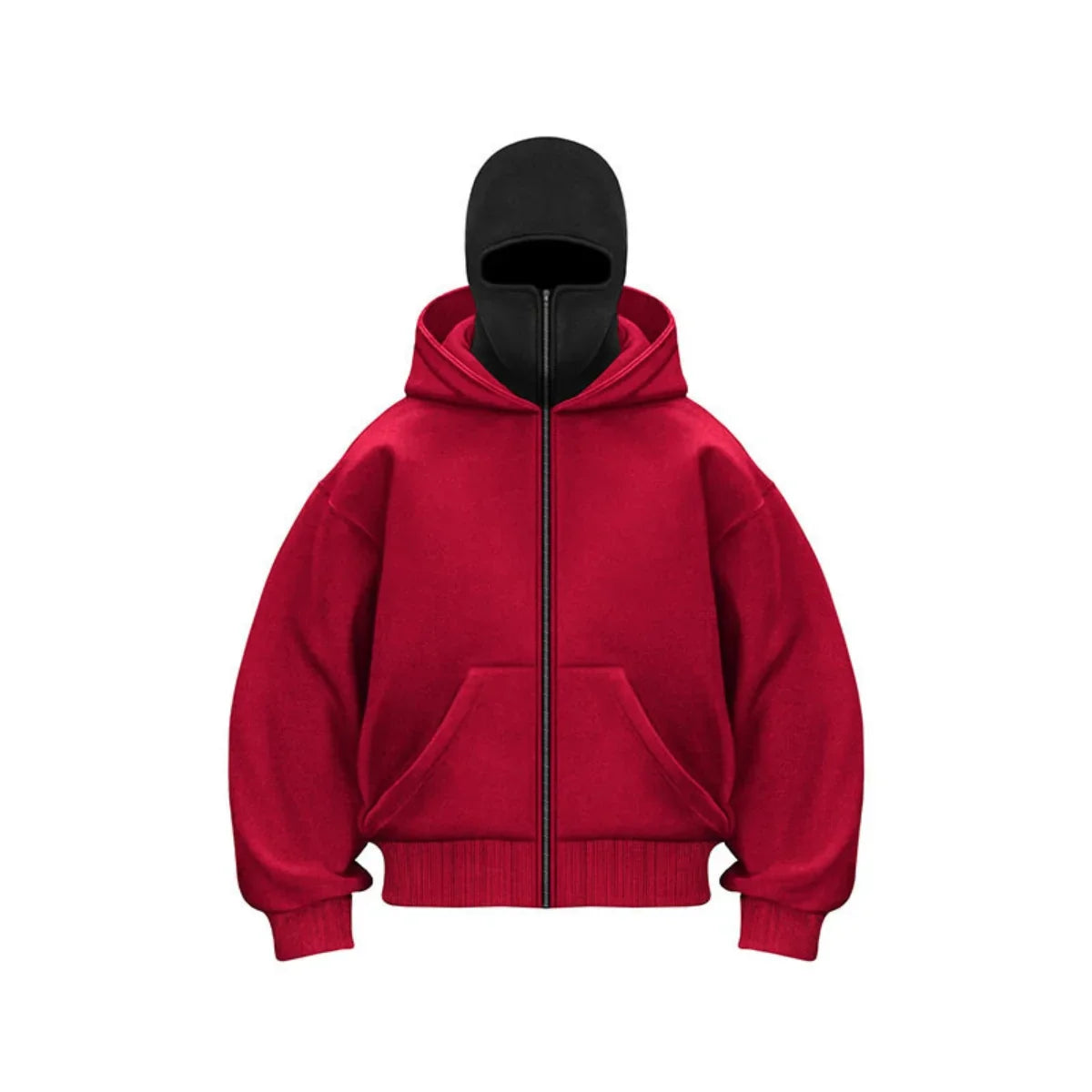 Herren Sturmhaube Hoodie – Reißverschluss Pullover