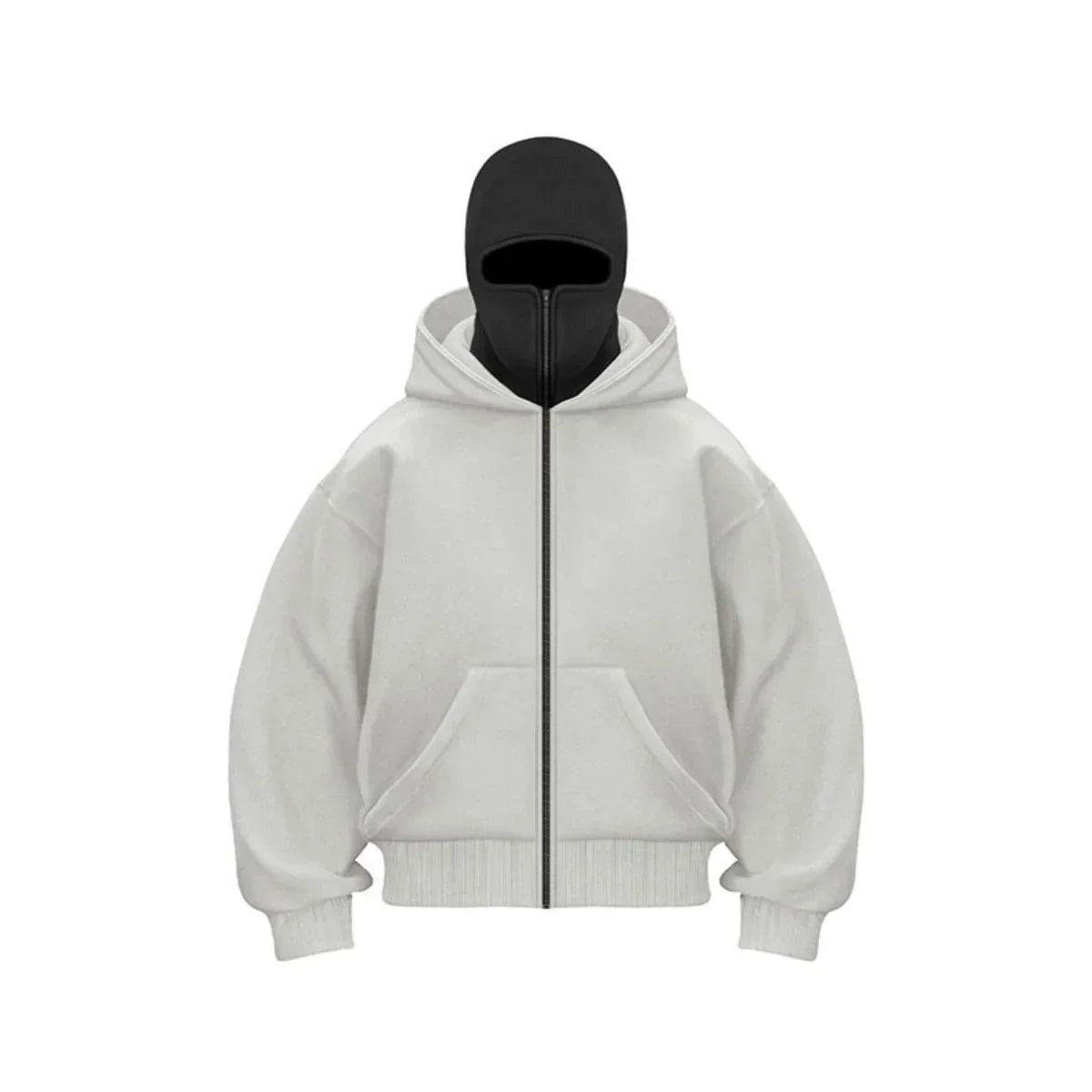 Herren Sturmhaube Hoodie – Reißverschluss Pullover