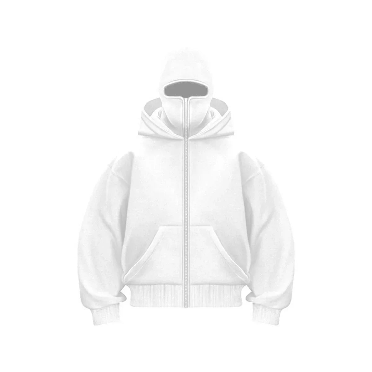 Herren Sturmhaube Hoodie – Reißverschluss Pullover