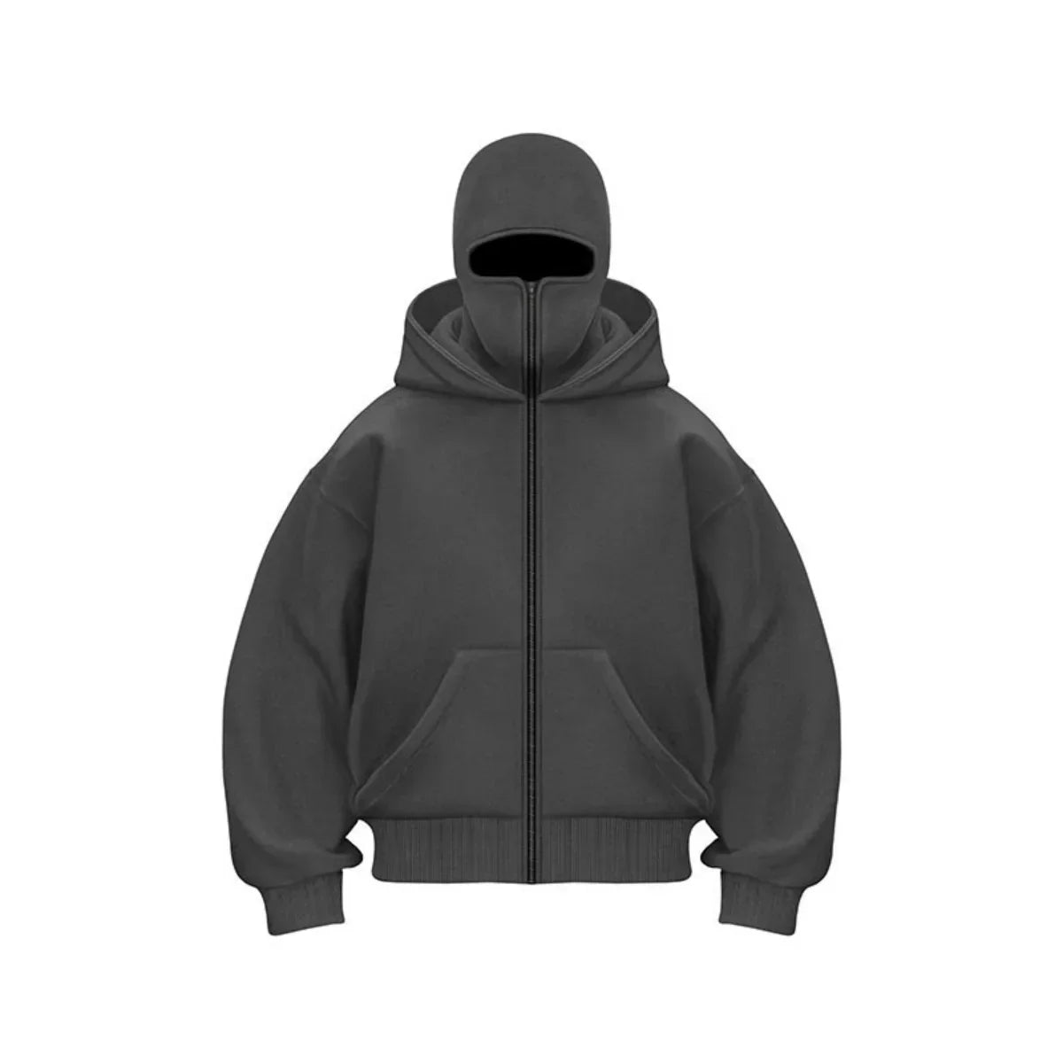 Herren Sturmhaube Hoodie – Reißverschluss Pullover