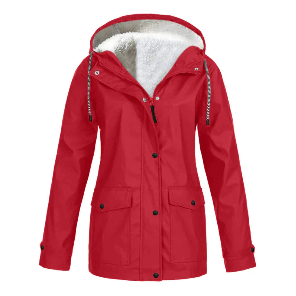 Damen Gemütliche Wasserdichte Jacke - Warme Innenfutter-Funktion