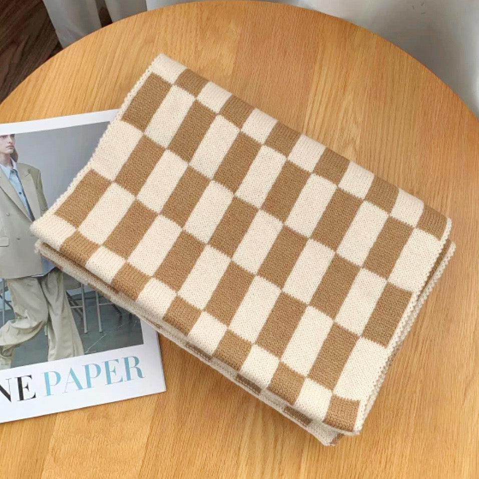 Unisex Oversize Schal - Kariertes Design