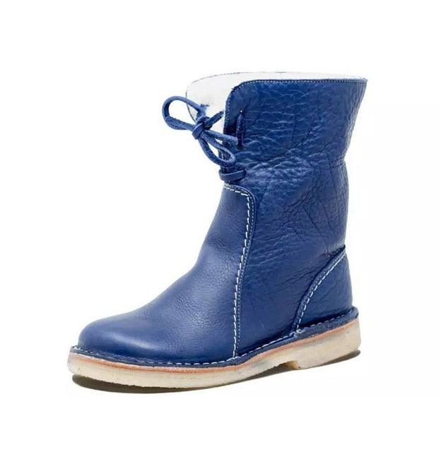Damen Winterstiefel - Niedriger Absatz mit Weichem Futter