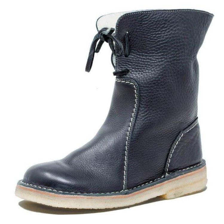 Damen Winterstiefel - Niedriger Absatz mit Weichem Futter