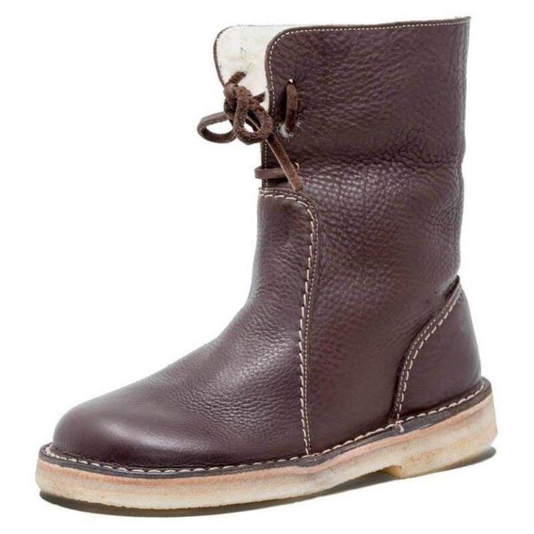 Damen Winterstiefel - Niedriger Absatz mit Weichem Futter