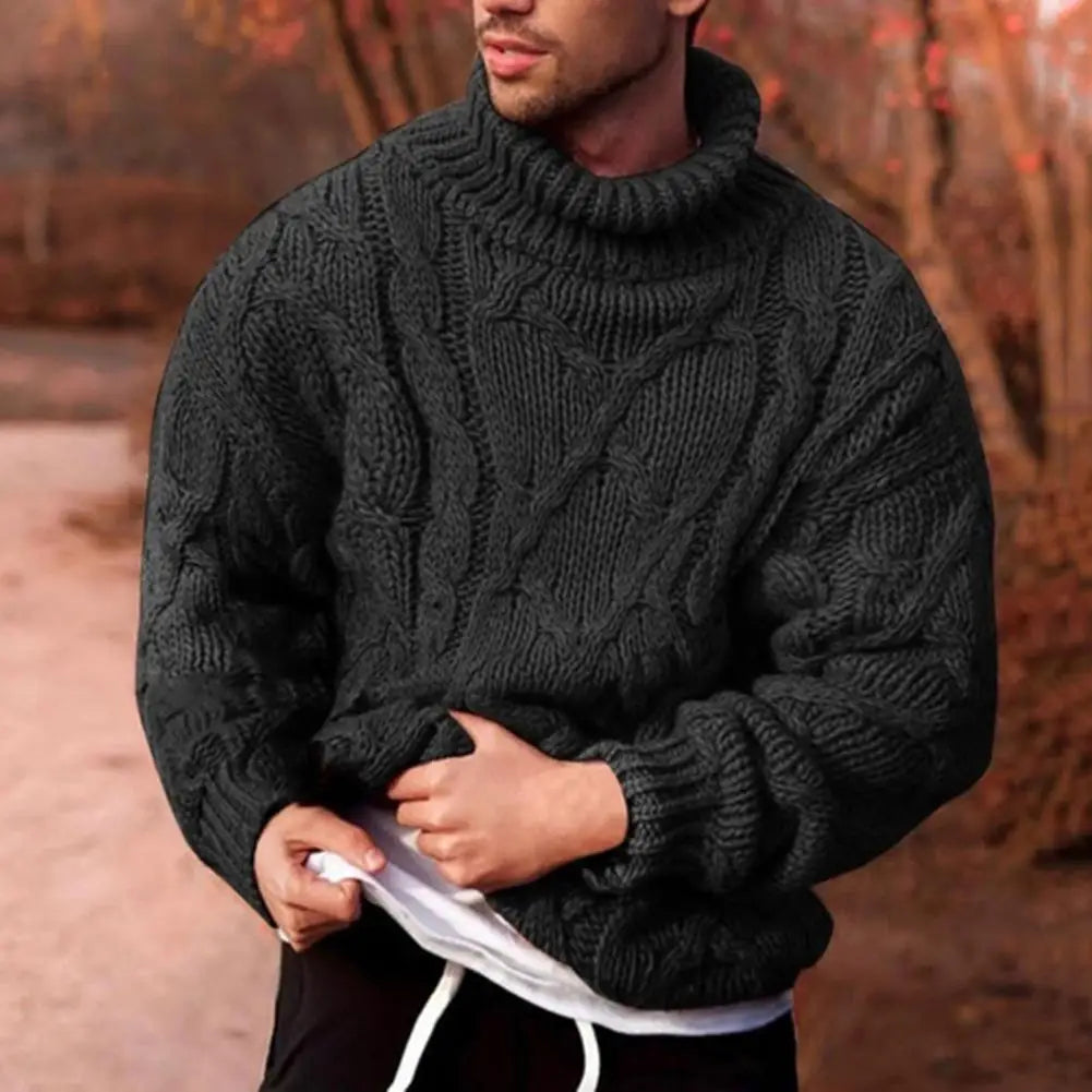 Herren Strickpullover - Übergroße Rollkragen-Oberbekleidung