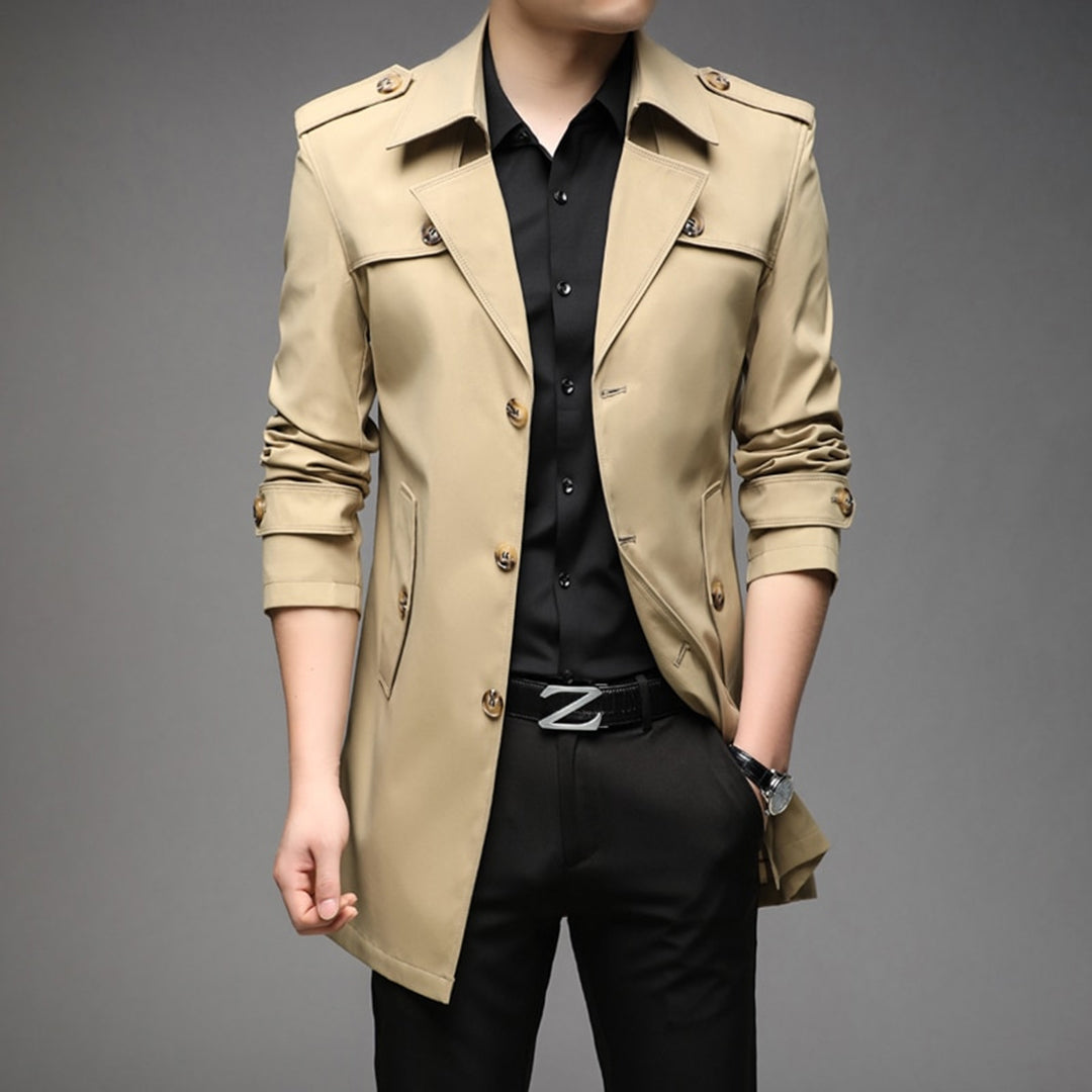 Herren Stylischer Trenchcoat - Slim-Fit-Stil