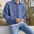 Herren Strick-Polo-Pullover – Entspannte Passform mit Kragen-Knopfleiste