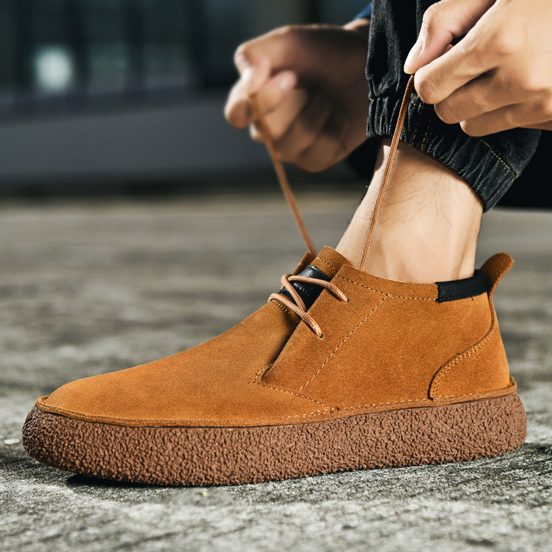 Herren Mid-Top Schnürschuh - Strukturierte Sohle Freizeit