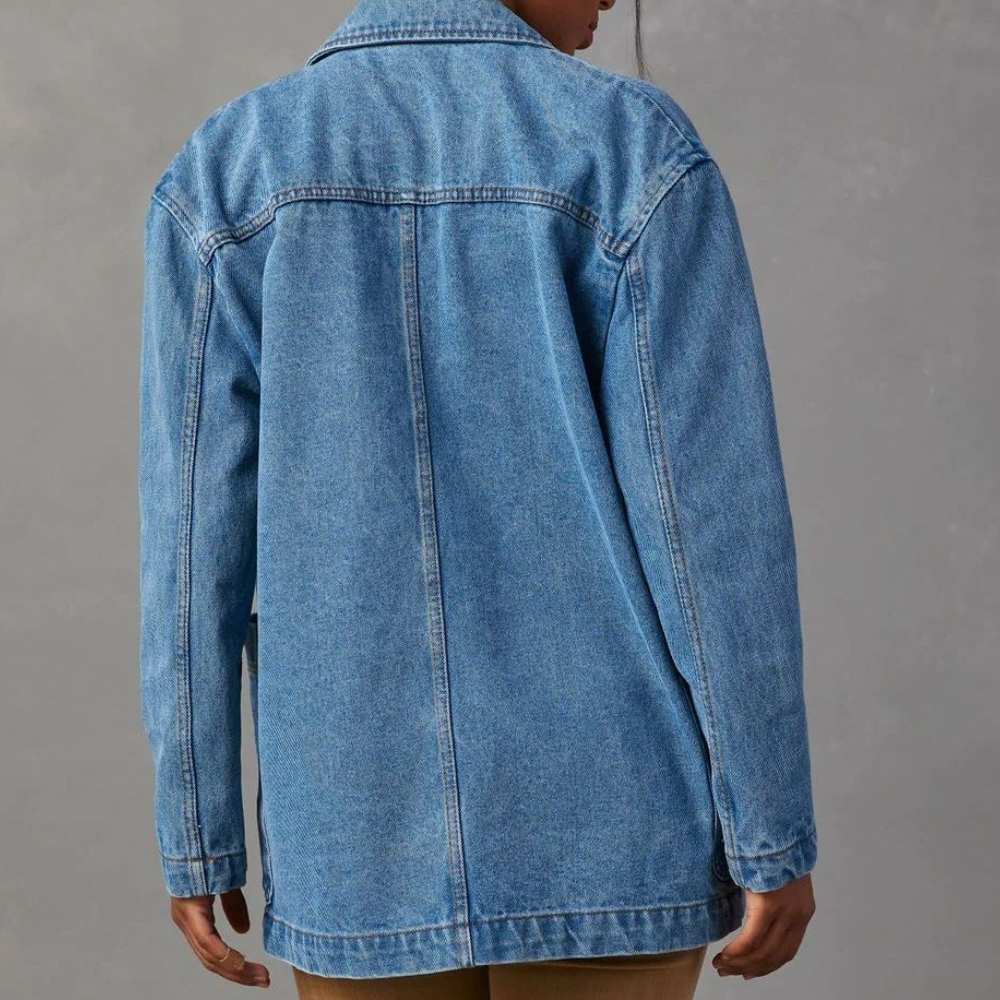 Damen Jeansjacke im Vintage-Stil - Stilvoller Oversized-Schnitt
