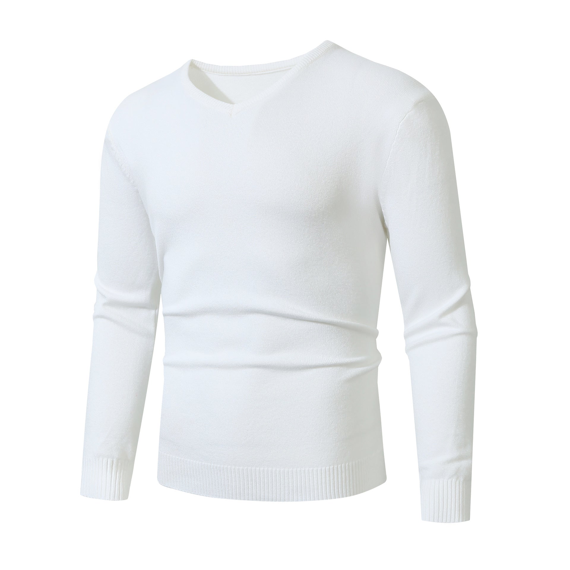 Herren V-Ausschnitt Pullover - Slim Fit & Leicht