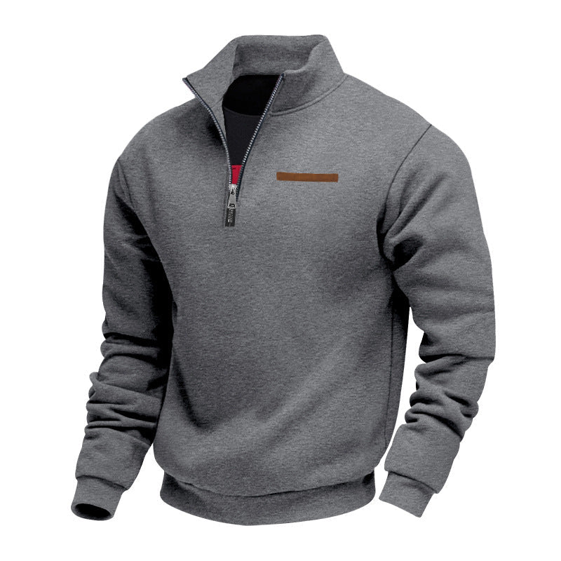 Herren Quarter-Zip Sweatshirt - Lockere Passform mit Stehkragen