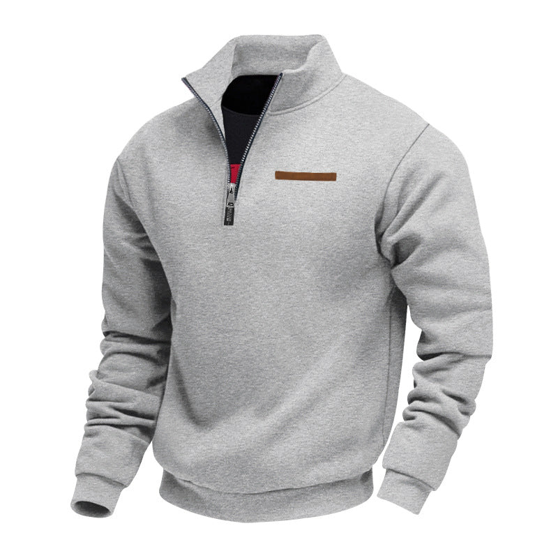 Herren Quarter-Zip Sweatshirt - Lockere Passform mit Stehkragen