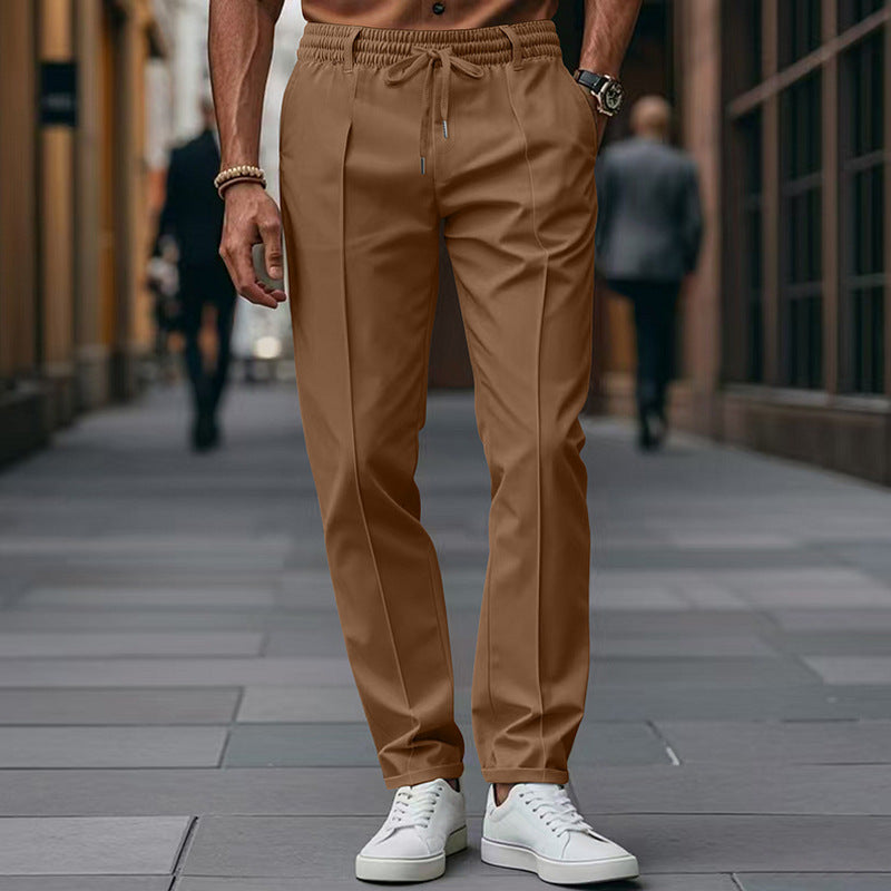 Herren Elastische Hose - Lockere Passform mit Taschen