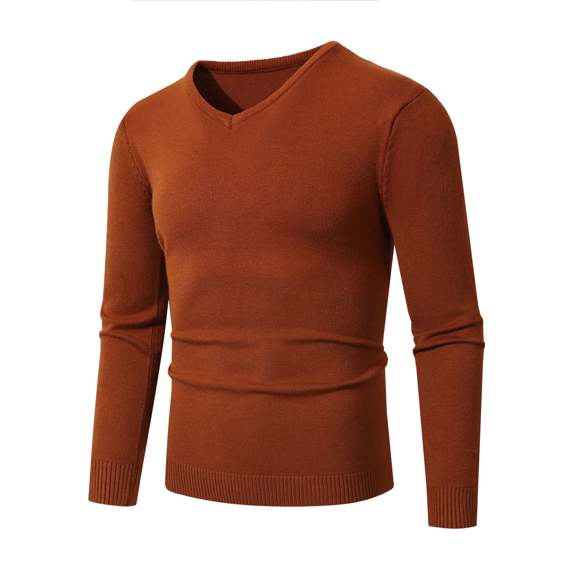 Herren V-Ausschnitt Pullover - Slim Fit & Leicht